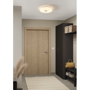 Plafoniera LED IGROKA alb/transparent Eglo 75534, D40 cm, 18.8W