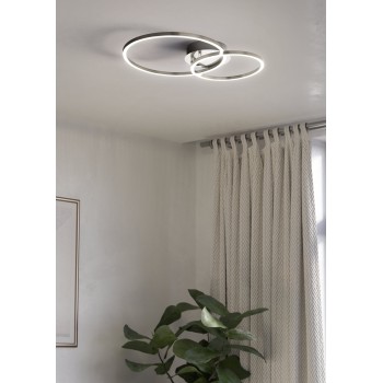 Plafoniera LED PALMAVES 2 nichel Eglo 75555, 45x30 cm, 2W