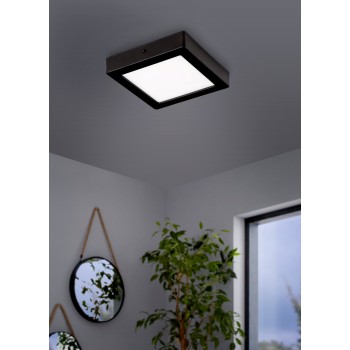 Plafoniera LED IDUN negru Eglo 75605, 17x17 cm, 9.5W