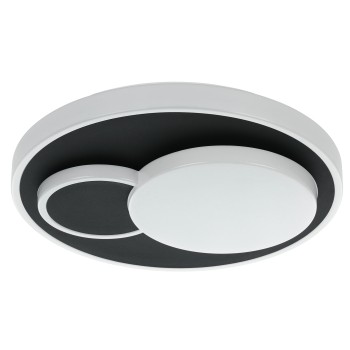 Plafoniera LED LEPRESO alb/negru Eglo 75665, D38.5 cm, 19.5W