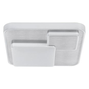 Plafoniera LED LEPRESO alb/aluminiu matisat Eglo 75666, 38.5x38.5 cm, 19.5W