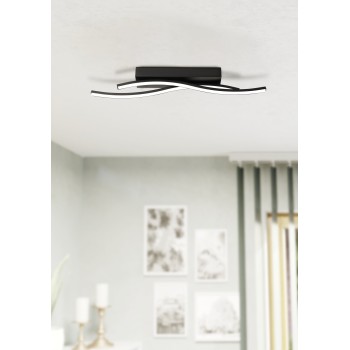 Plafoniera LED VILORIA negru Eglo 75734, 56.5x7 cm, 10.8W