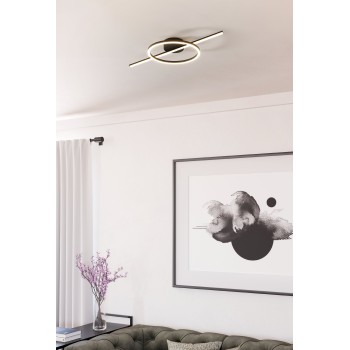 Plafoniera LED AGOSTINO negru Eglo 75917, 66x30 cm, 19.5W