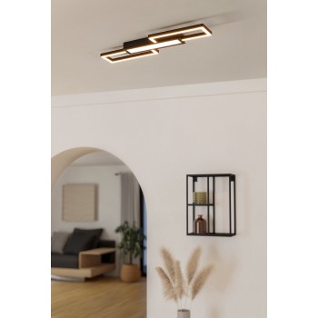 Plafoniera LED FOMENTO negru Eglo 75959, 78x26 cm, 37W
