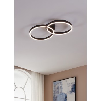 Plafoniera LED GAMBULAGA negru Eglo 75971, 67.5x38 cm, 19.5W