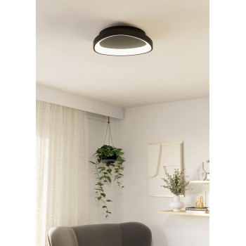 Plafoniera LED MOGGIONA negru Eglo 75973, D35 cm, 12W