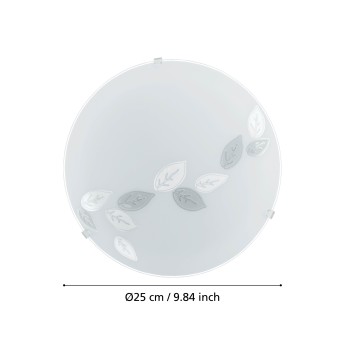 Plafoniera MARS alb Eglo 80264, D25 cm, 1xE27