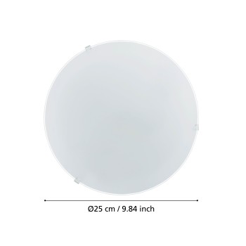 Plafoniera MARS alb Eglo 80265, D25 cm, 1xE27