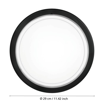 Plafoniera PLANET 1 negru Eglo 83159, D29 cm, 1xE27
