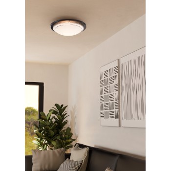 Plafoniera PLANET 1 negru Eglo 83159, D29 cm, 1xE27