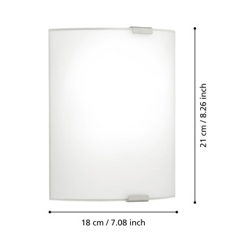 Plafoniera GRAFIK argintiu Eglo 84028, L18 cm, 1xE27