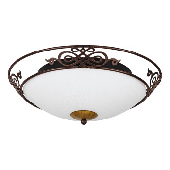 Plafoniera MESTRE auriu/maro antichizat Eglo 86712, D39.5 cm, 2xE27