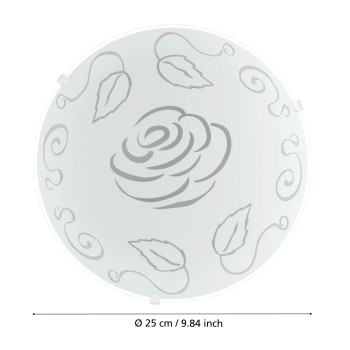 Plafoniera MARS 1 alb Eglo 89238, D25 cm, 1xE27