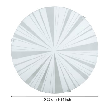 Plafoniera MARS 1 alb Eglo 89239, D25 cm, 1xE27