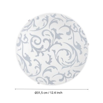 Plafoniera SCALEA 1 alb Eglo 90043, D31.5 cm, 1xE27