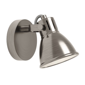 Plafoniera SERAS antique nickel/crem Eglo 96552, D10 cm, 1xGU10