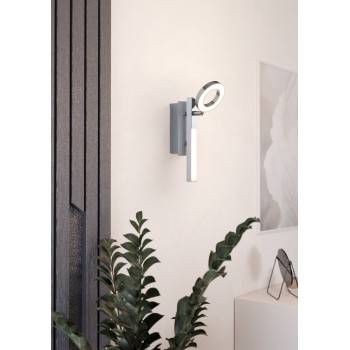 Plafoniera LED CARDILLIO 1 aluminium/crom Eglo 96178, 22.5x6.5 cm, 3.2W