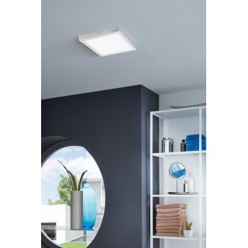 Plafoniera LED FUEVA 1 argintiu Eglo 97265, 40x40 cm, 22W