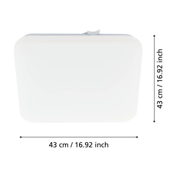 Plafoniera LED FRANIA alb Eglo 97876, 43x43 cm, 5.5W
