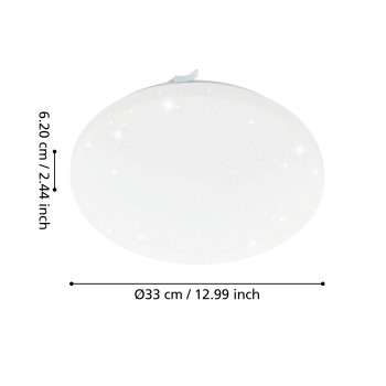 Plafoniera LED FRANIA-S alb Eglo 97878, D33 cm, 14.6W