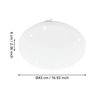 Plafoniera LED FRANIA-S alb Eglo 97879, D43 cm, 5.5W