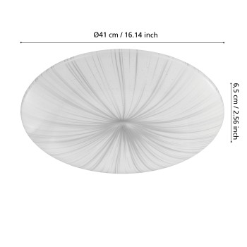 Plafoniera LED NIEVES alb Eglo 98325, D41 cm, 19.5W