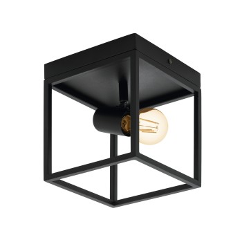 Plafoniera SILENTINA negru Eglo 98331, 18x18 cm, 1xE27