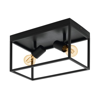 Plafoniera SILENTINA negru Eglo 98332, 36x18 cm, 2xE27