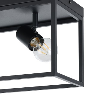 Plafoniera SILENTINA negru Eglo 98332, 36x18 cm, 2xE27