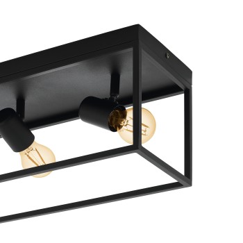 Plafoniera SILENTINA negru Eglo 98333, 54x18 cm, 3xE27