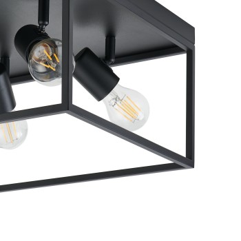 Plafoniera SILENTINA negru Eglo 98334, 36x36 cm, 4xE27