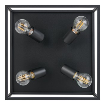 Plafoniera SILENTINA negru Eglo 98334, 36x36 cm, 4xE27