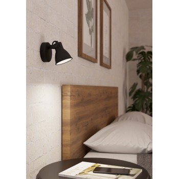 Plafoniera SERAS 2 negru Eglo 98397, D10 cm, 1xGU10