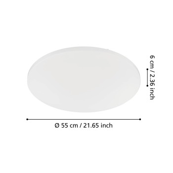 Plafoniera LED FRANIA alb Eglo 98446, D55 cm, 50W