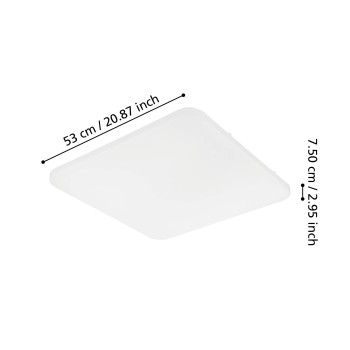 Plafoniera LED FRANIA alb Eglo 98447, 53x53 cm, 50W