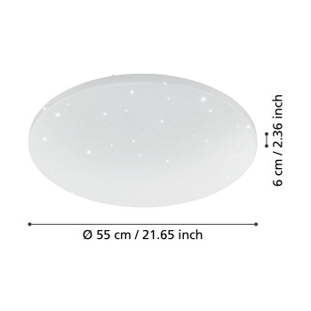 Plafoniera LED FRANIA-S alb Eglo 98448, D55 cm, 50W