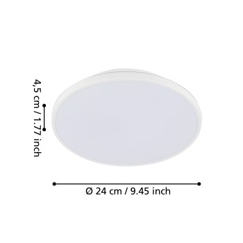Plafoniera LED CRESPILLO alb Eglo 99337, D24 cm, 12.5W