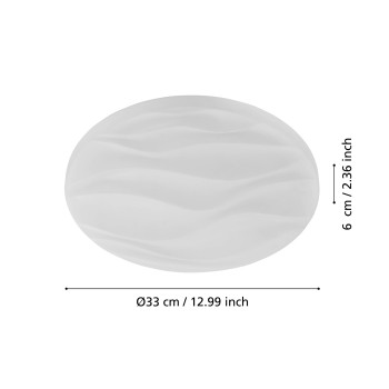 Plafoniera LED BENARIBA alb Eglo 99343, D33 cm, 14.6W