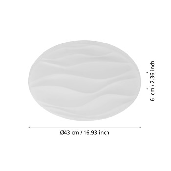 Plafoniera LED BENARIBA alb Eglo 99344, D44 cm, 22W
