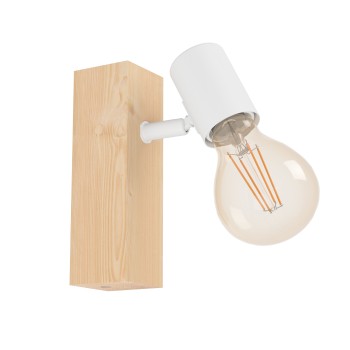 Plafoniera TOWNSHEND 3 alb/maro Eglo 99482, 16.5x5 cm, 1xE27