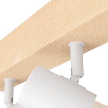 Plafoniera TOWNSHEND 3 alb/maro Eglo 99484, 48x5 cm, 3xE27