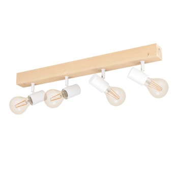 Plafoniera TOWNSHEND 3 alb/maro Eglo 99485, 63x5 cm, 4xE27