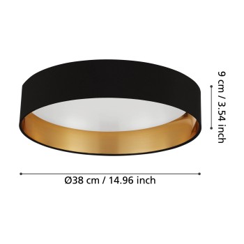 Plafoniera LED MASERLO 2 alb Eglo 99539, D38 cm, 20W