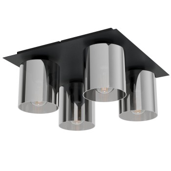 Plafoniera GOROSIBA 1 negru Eglo 99632, 38x38 cm, 4xE27
