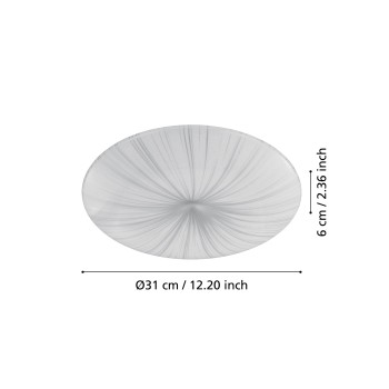 Plafoniera LED NIEVES alb Eglo 99699, D31 cm, 10W