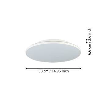 Plafoniera LED CRESPILLO alb Eglo 99726, D38 cm, 21W