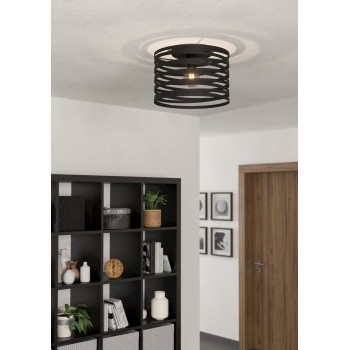 Plafoniera CREMELLA negru Eglo 900164, D37 cm, 1xE27