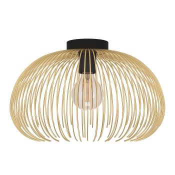 Plafoniera VENEZUELA auriu/negru Eglo 900165, D38.5 cm, 1xE27