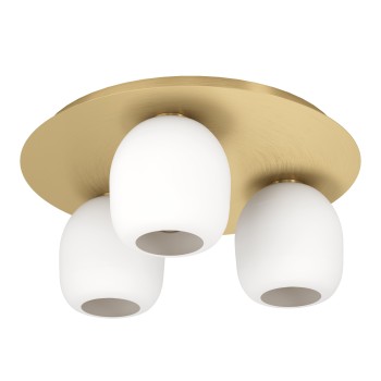 Plafoniera MANZANARES alama periata/auriu Eglo 900304, D45 cm, 3xE27