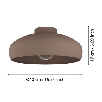 Plafoniera MOGANO alama Eglo 900359, D40 cm, 1xE27